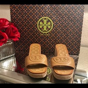 Tory Burch Patty Wedge Slide Size 7 1/2